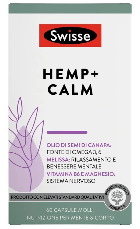 SWISSE Swisse Hemp+ Calm 60 capsules Voedingssupplement voor mentale ontspanning