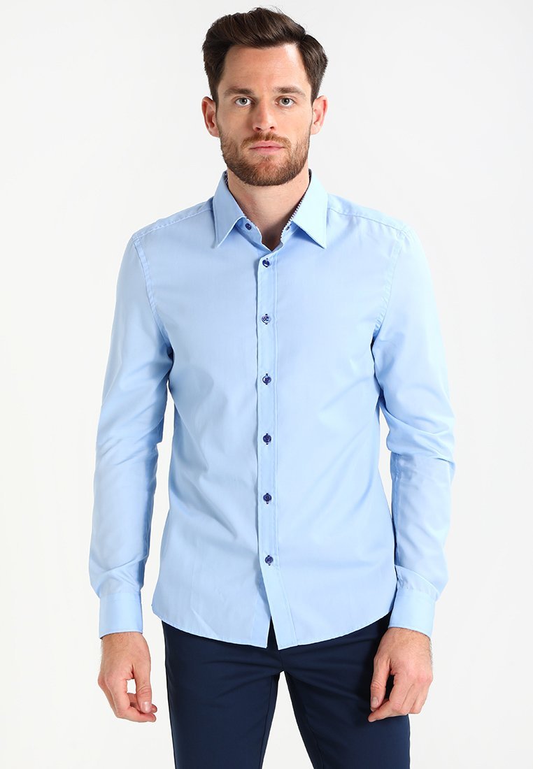 Pier One shirt - lichtblauw/blauw