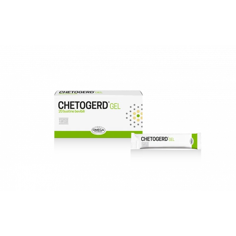 OMEGA PHARMA Chetogerd Gel 20 sachets Voedingssupplement tegen maagzuur