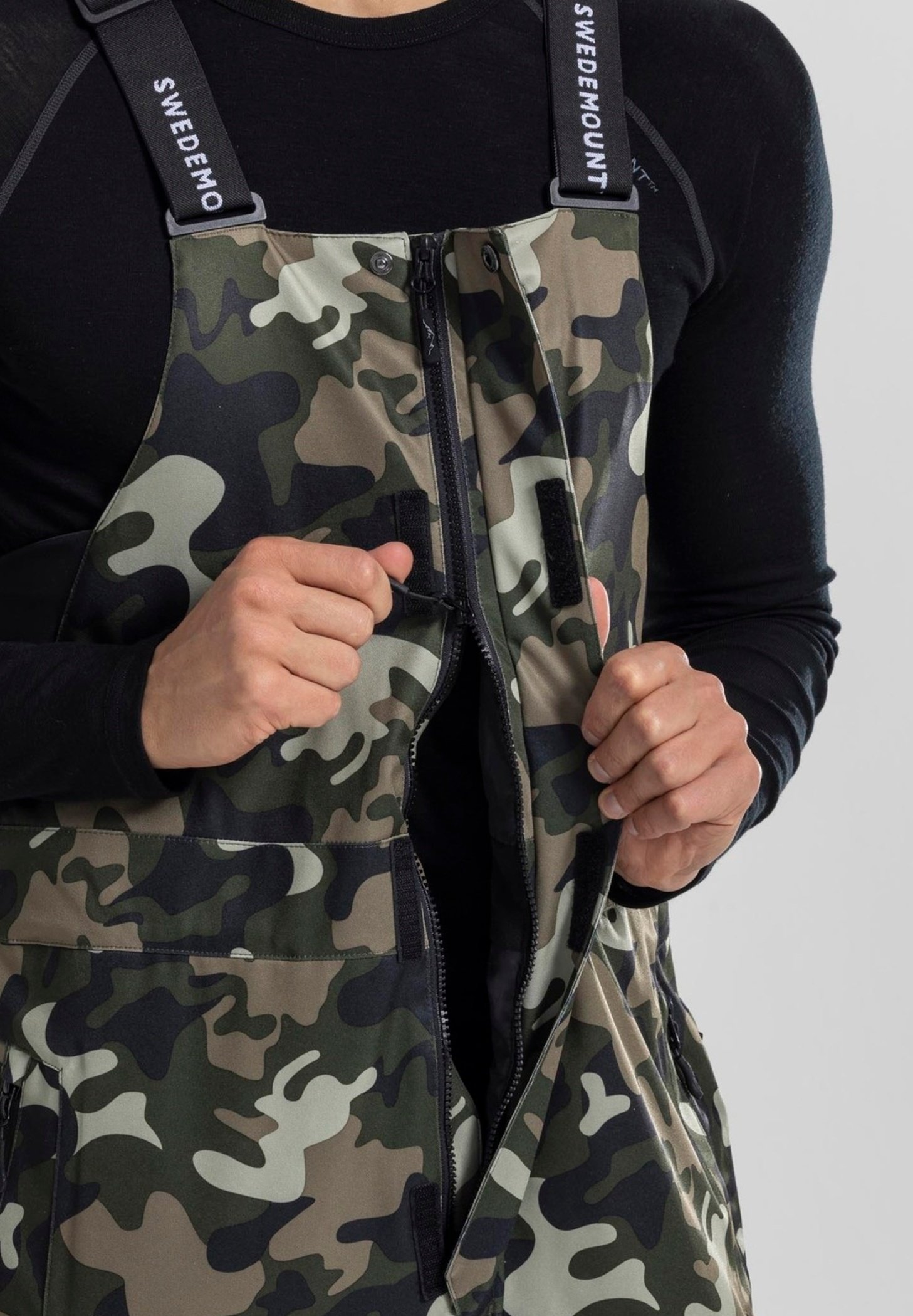 Swedemount ST. ANTON - Pantaloni da snowboard - mimetica verde