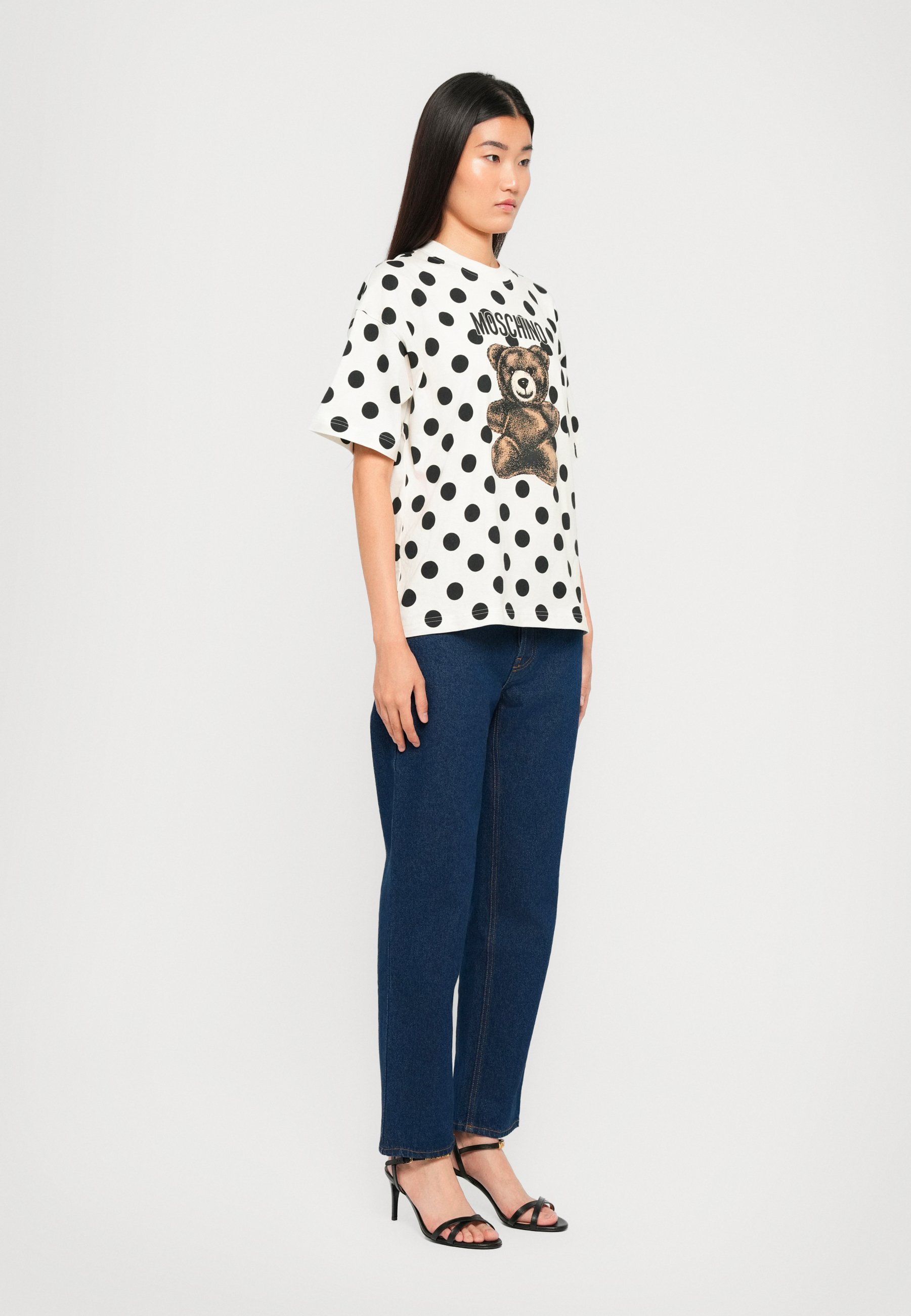 MOSCHINO TEDDY POLSINI - T-shirt stampata - bianca