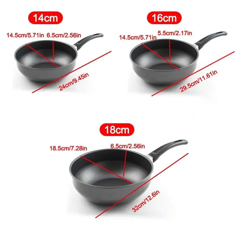 Casserole, poêle à frire, mini-poêles à omelettes, poêle à crêpes antiadhésive en fonte avec long manche, wok, ustensiles de cuisine