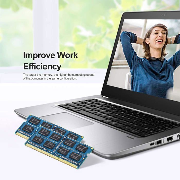 8GB PC3L-12800S RAM for Laptop: DDR3-1600mhz 2Rx8 1.35V 204-Pin CL11 Portable Mémoire RAM Module Upgrade MEMOIRE PC