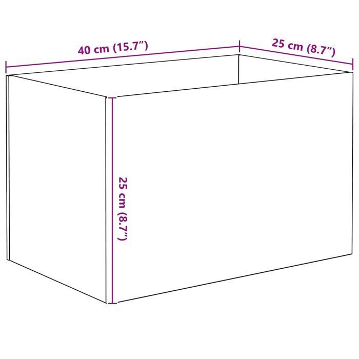 Aquarium en verre - vidaXL - Blanc - 40x25x25 cm - Rectangulaire - Robuste - Bords doux