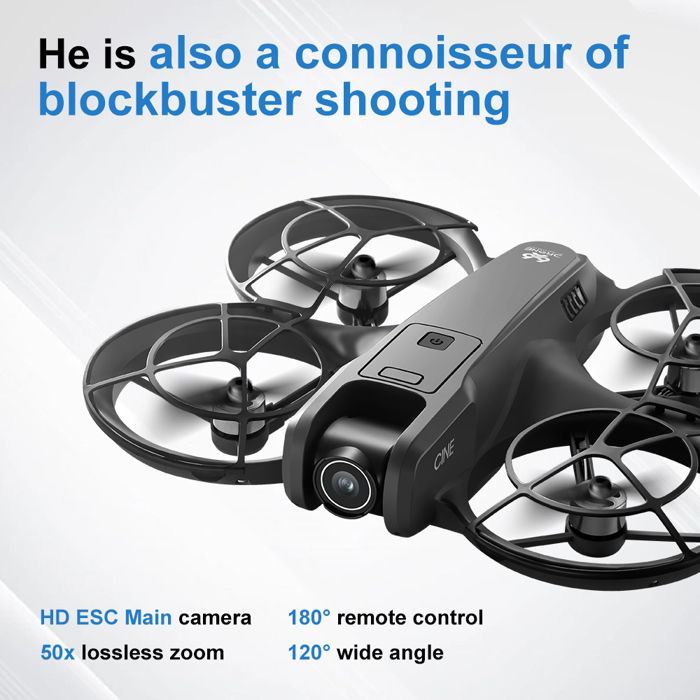 Mini Drone, Gray - 8K - Professional Aerial Battery, 8K Dual Camera, Intelligent Obstacle Avoidance, Brushless Quadcopter for Children