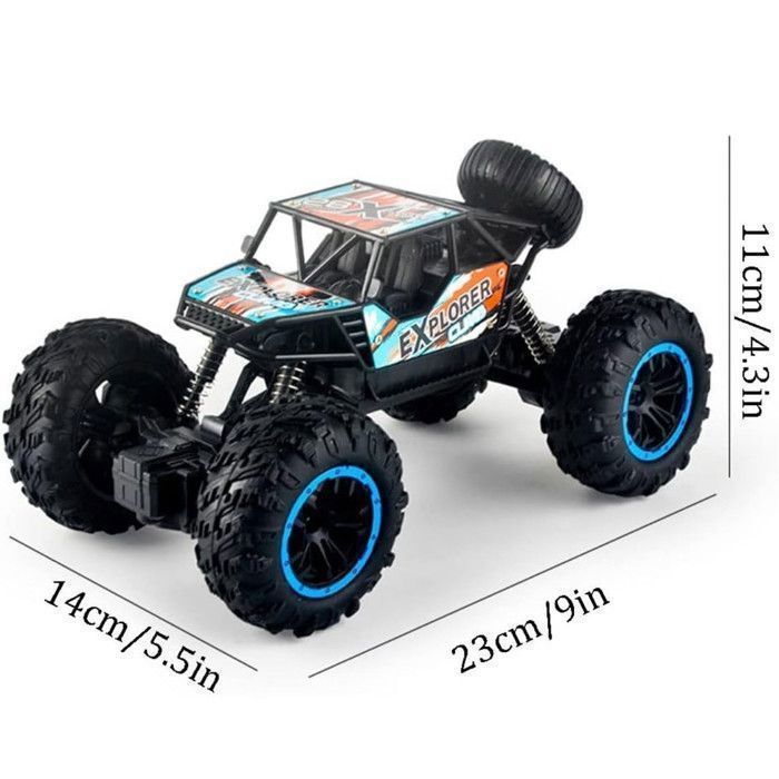 Voiture télécommandée tout terrain 4x4 Explorer LXB-463 bleu  avec 2 batteries rechargeables et télécommande 2.4 GHz Bleu