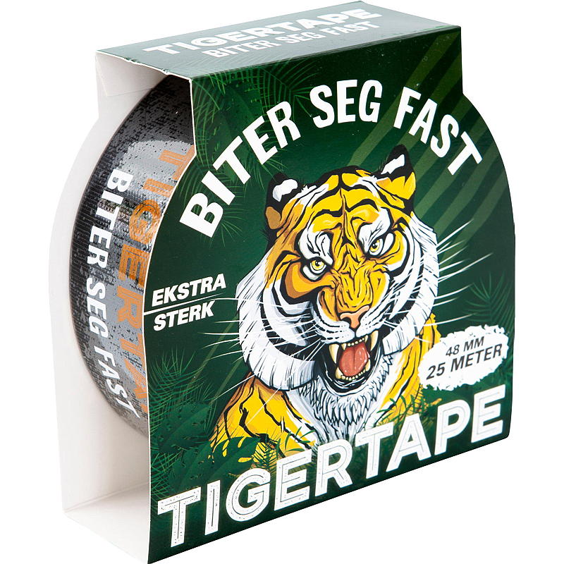Werktape Tigertape 48 mm 25 m zwart