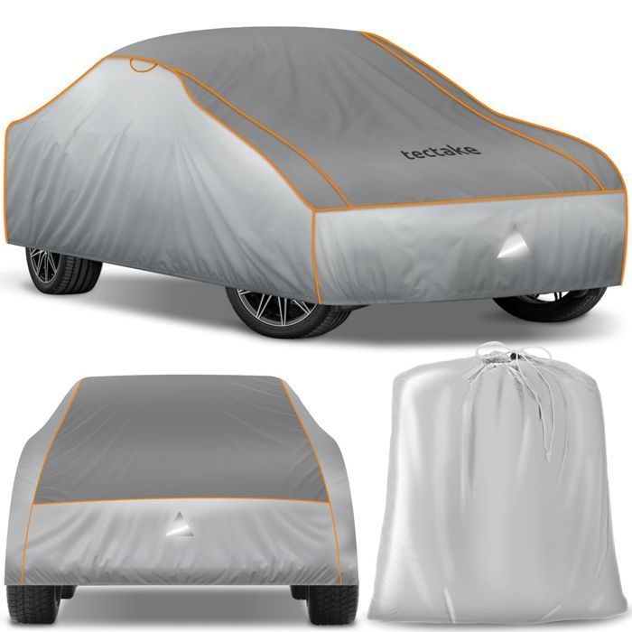 Funda para vehículo - TECTAKE - Funda impermeable y resistente al granizo con correa ajustable - Tamaño L 483x178x120cm