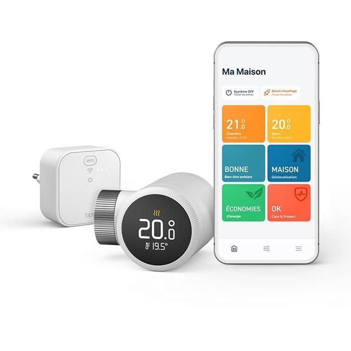 Tête thermostatique - Tado - Connectée - WiFi - Compatible tous radiateurs - 9 fonctionnalités