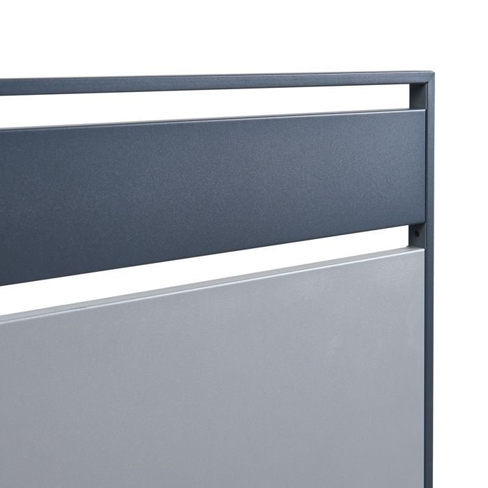 Contenitore per rifiuti Uusikaupunki in acciaio zincato, 120 x 83 x 11 cm, argento antracite.