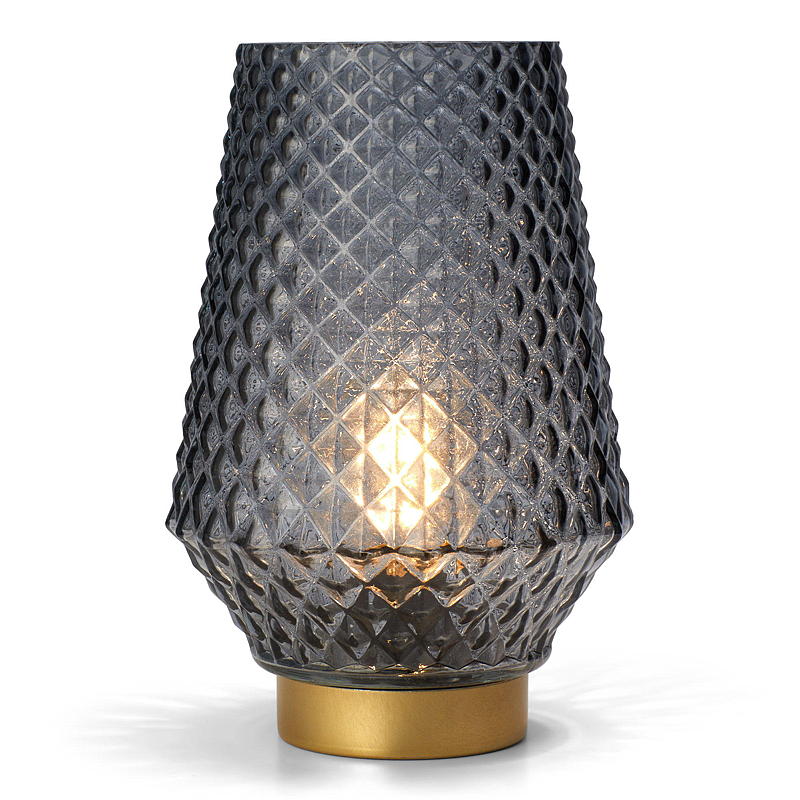 Lampe en verre Home Glass ø 12 x 20 cm, fonctionne sur piles