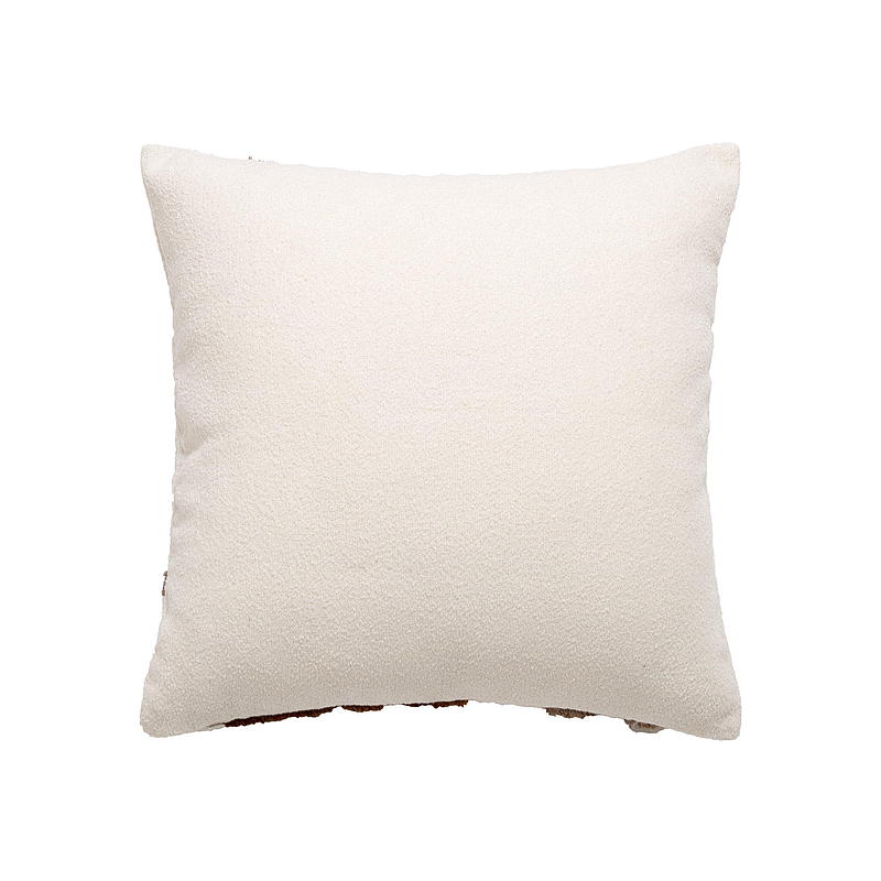 Coussin d'intérieur 45x45 cm, capitonné, tons beiges
