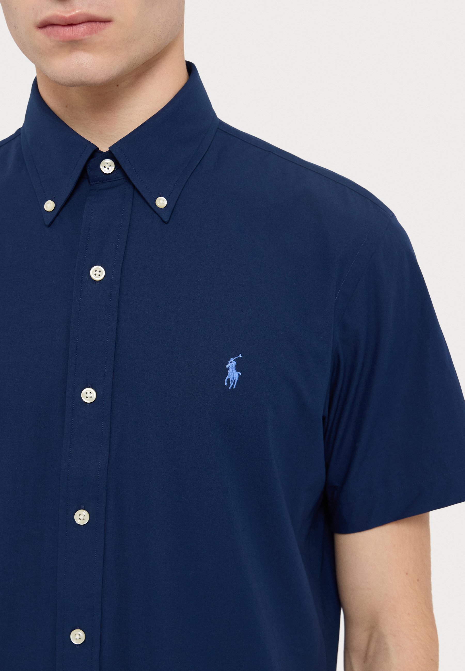 CUSTOM FIT STRETCH POPLIN SHIRT - Košile - black/white