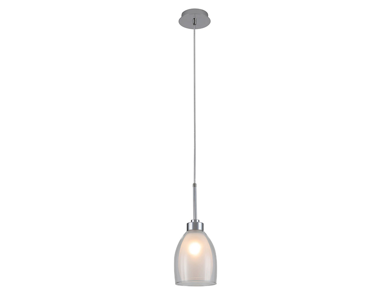 Lampa wisząca Vita metalowa srebrno-biała