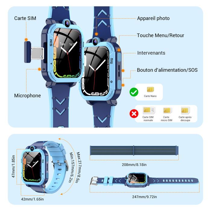 Blackview Z20 Kids Smartwatch, 1.83