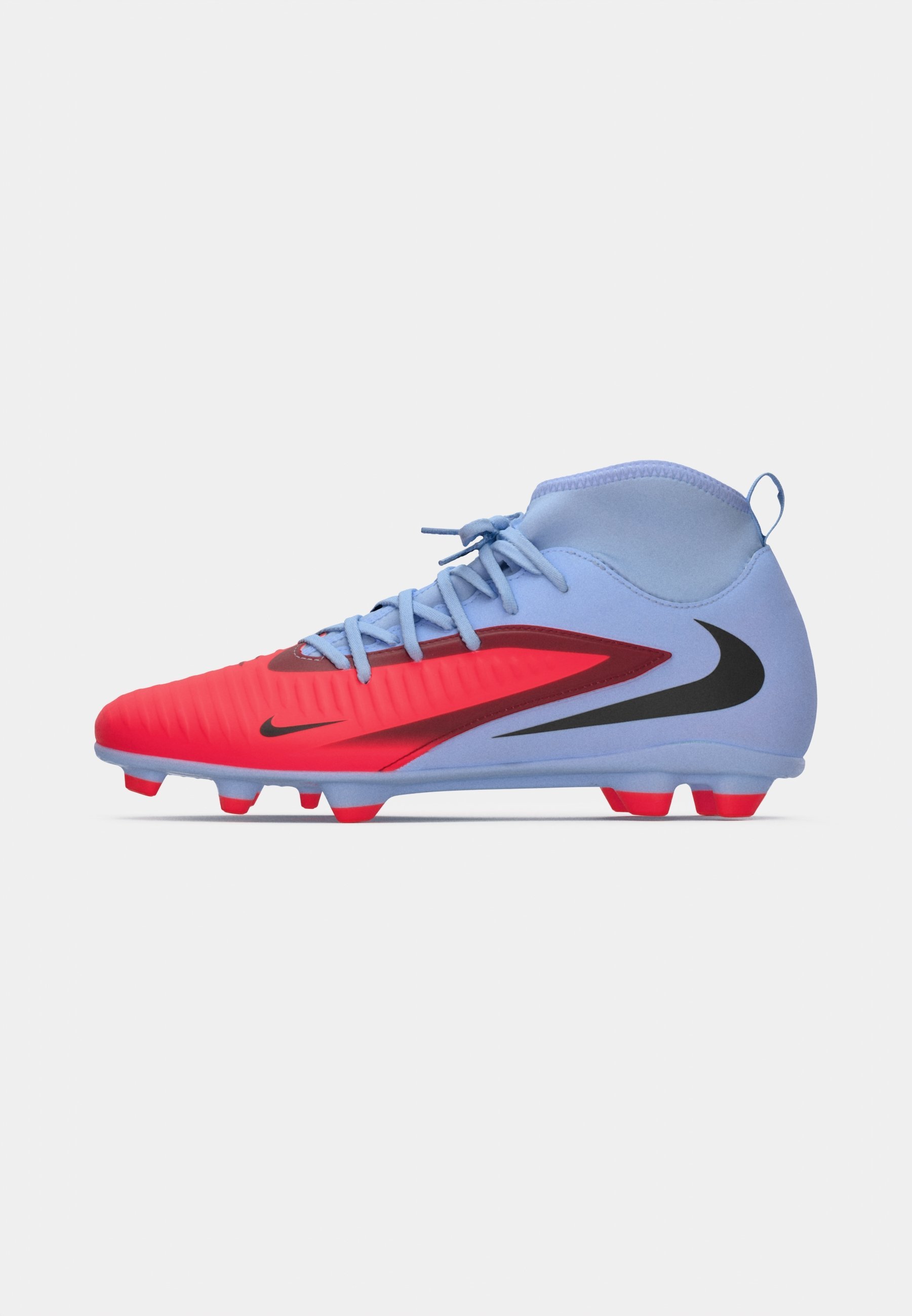 Chaussures de football Nike Performance PHANTOM 6 HIGH CLUB FG/MG - Terrain ferme - teinte royale rouge vif