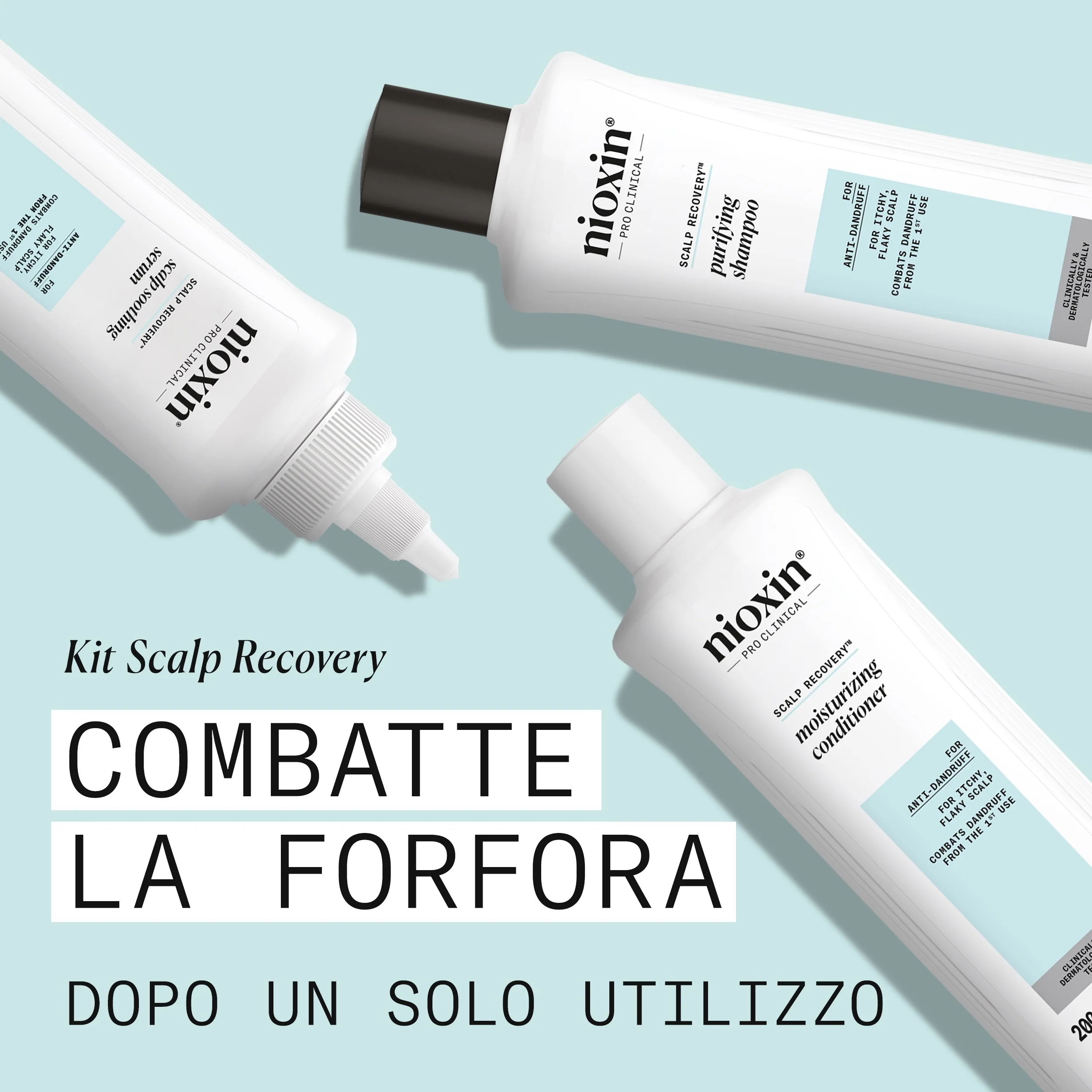 Cura dei Capelli Scalp Recovery Kit Trifasico - Cofanetti per Capelli, Trattamento Antiforfora