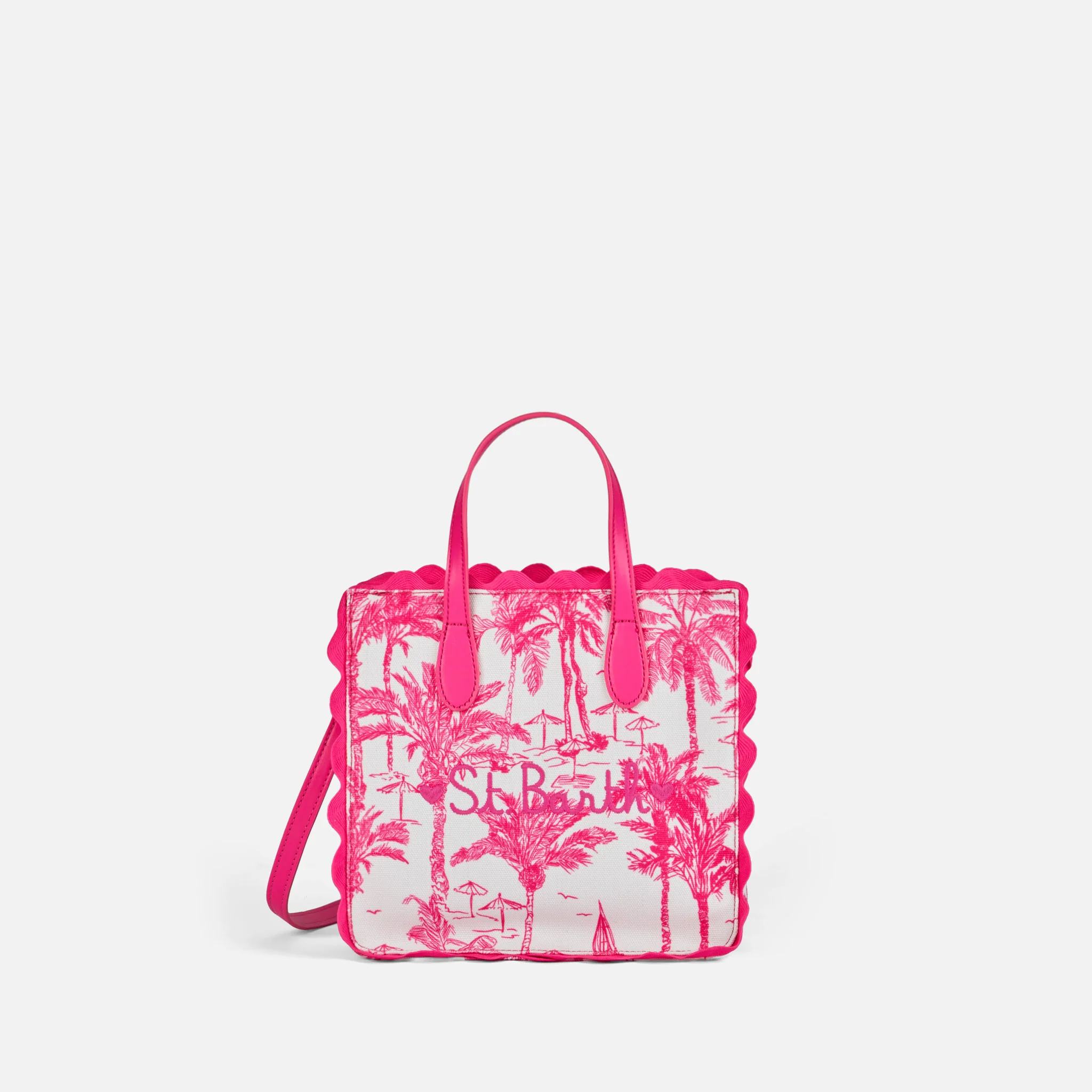 Vivian katoenen tas met toile de jouy-print.
