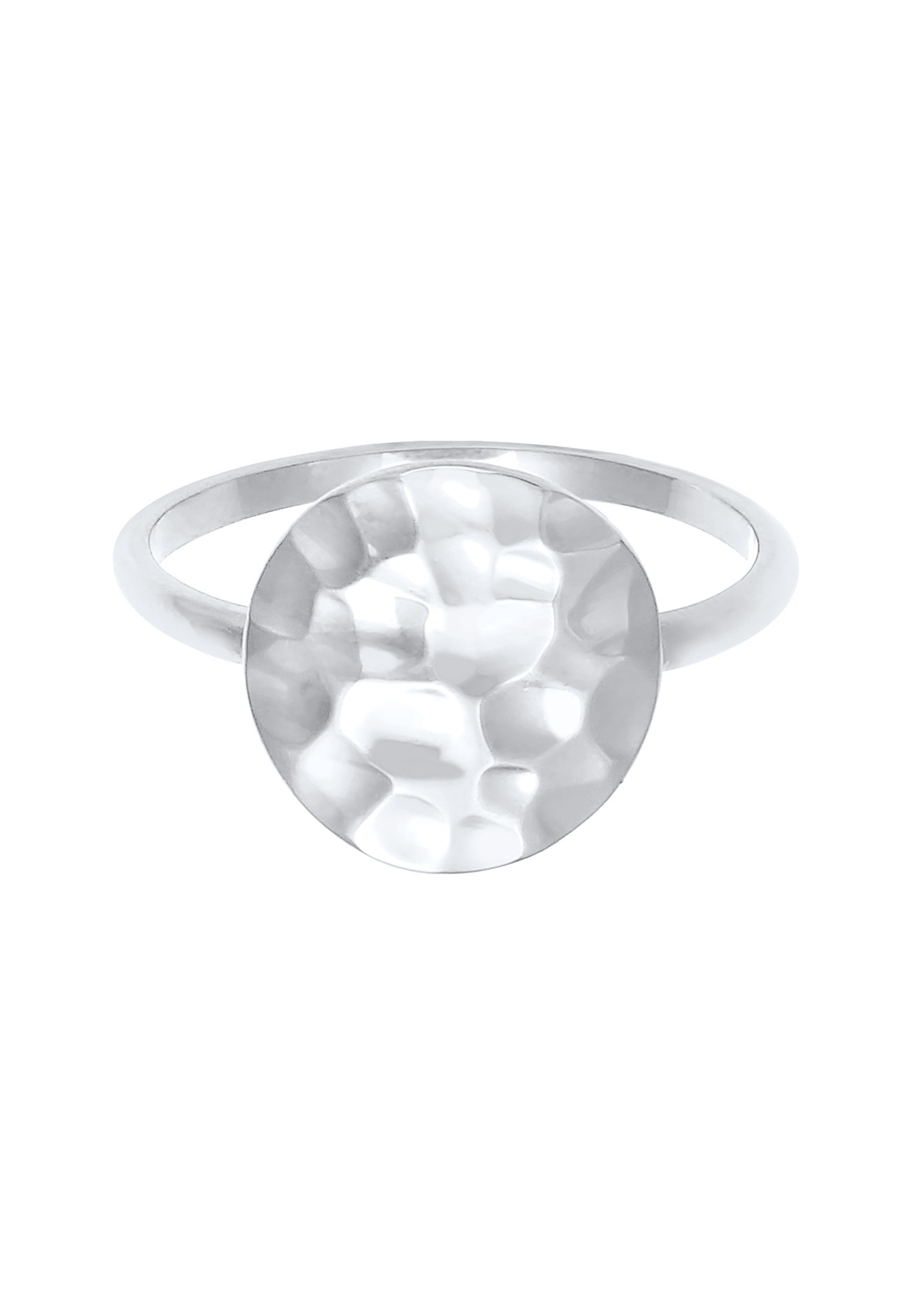 Elli Plaquette pour dames tendance martelée en argent sterling 925