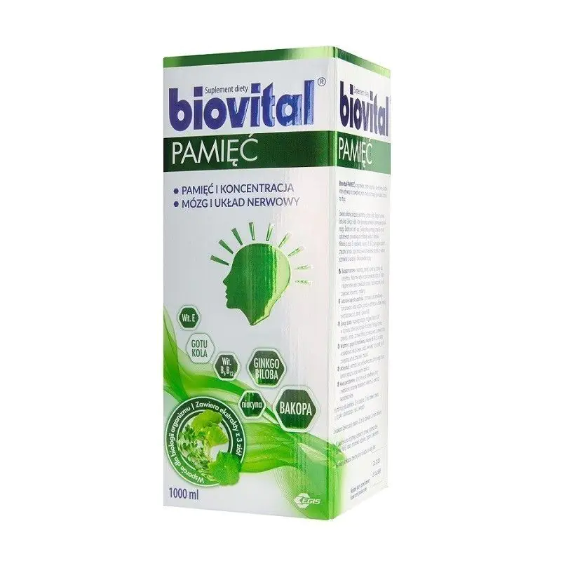 Biovital Pamięć, Suplement diety na pamięć i koncentrację, Płyn