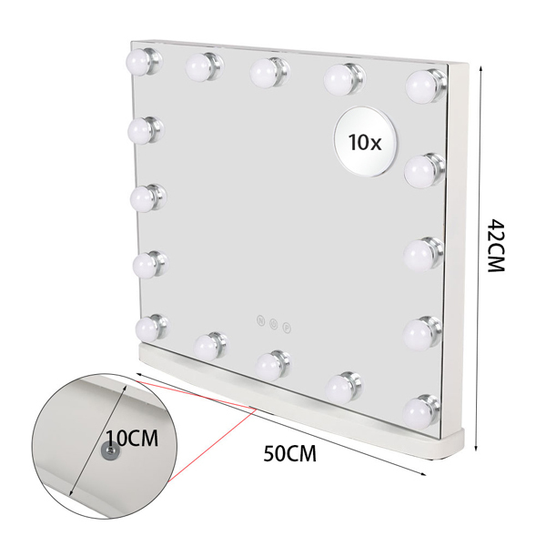 Kosmetické zrcátko Livingandhome Hollywood LED - 3 režimy svícení