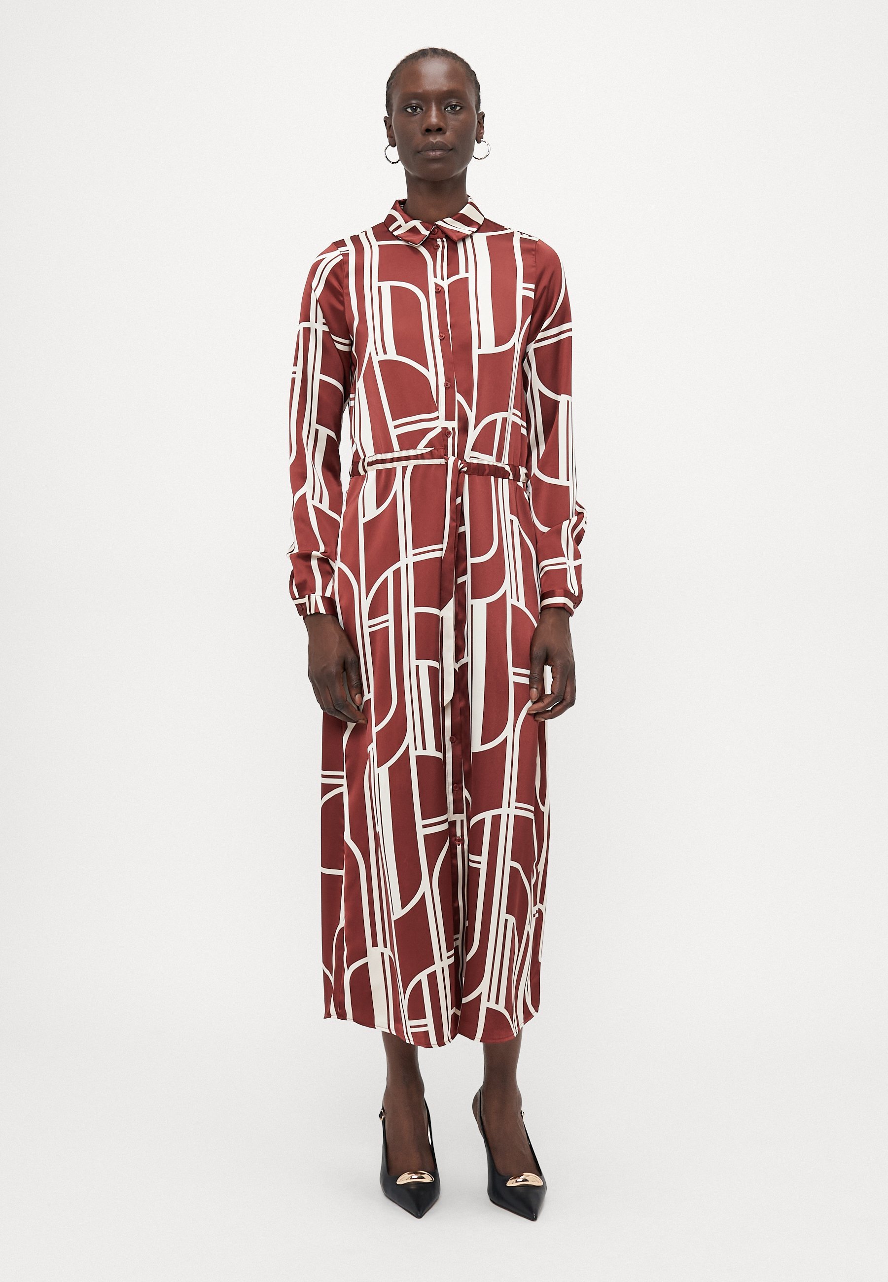 Vero Moda Tall VMHADLEY KOŠULJA-HALJINA - Košulja-haljina - sivozelena