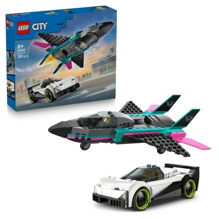 LEGO City 60489 Le Jet Contre la Voiture - Jouet de Construction dès 6 ans - Idée Cadeau