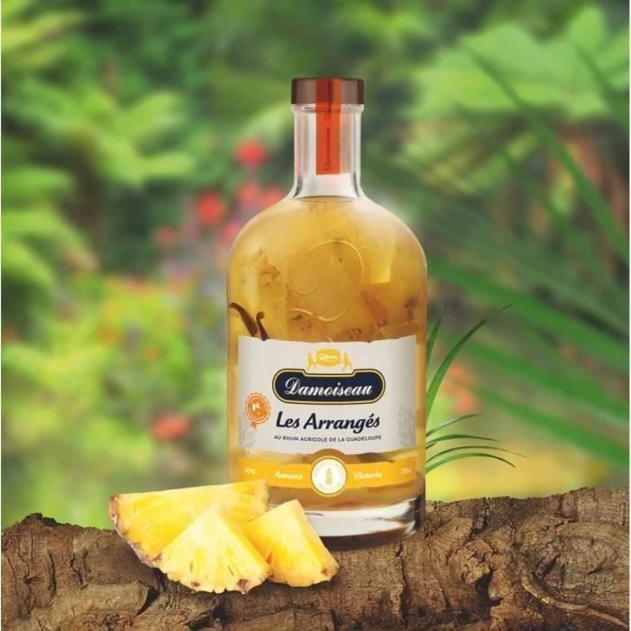 Damoiseau Rum – Rum mit Ananas- und Vanillegeschmack – Landwirtschaftlicher Rum – Guadeloupe – 30 % Vol. – 70 cl