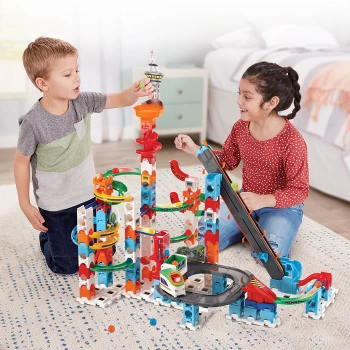 VTECH MARBLE RUSH Kugelbahn – SUPER SKY TOWER SET XL300E – 143 Teile – Für Kinder ab 4 Jahren
