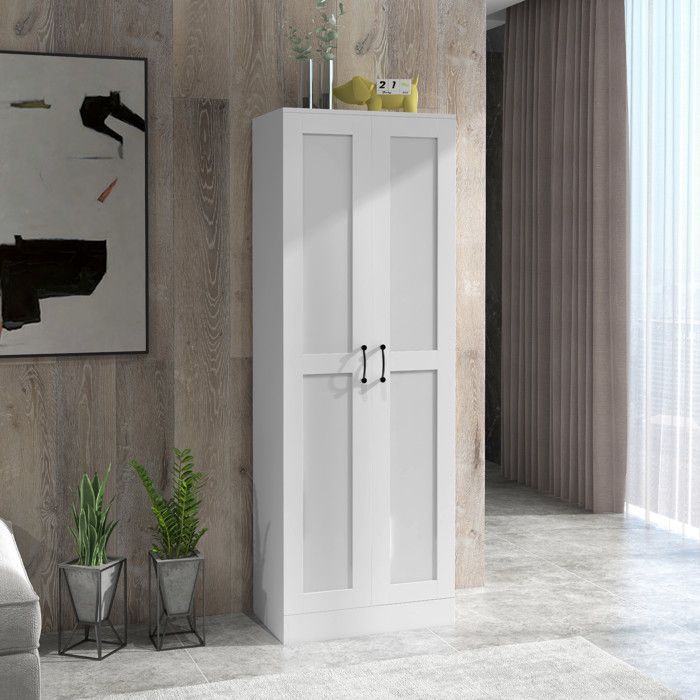 HOMCOM - Storage Cabinet - Particleboard - 60x36.5x175cm - White
