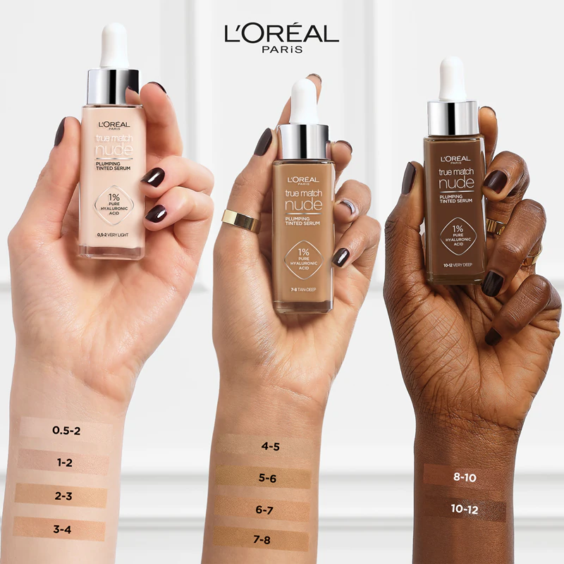 sérum com cor True Match Nude Plumping da L'Oréal Paris uniformiza o tom da pele.