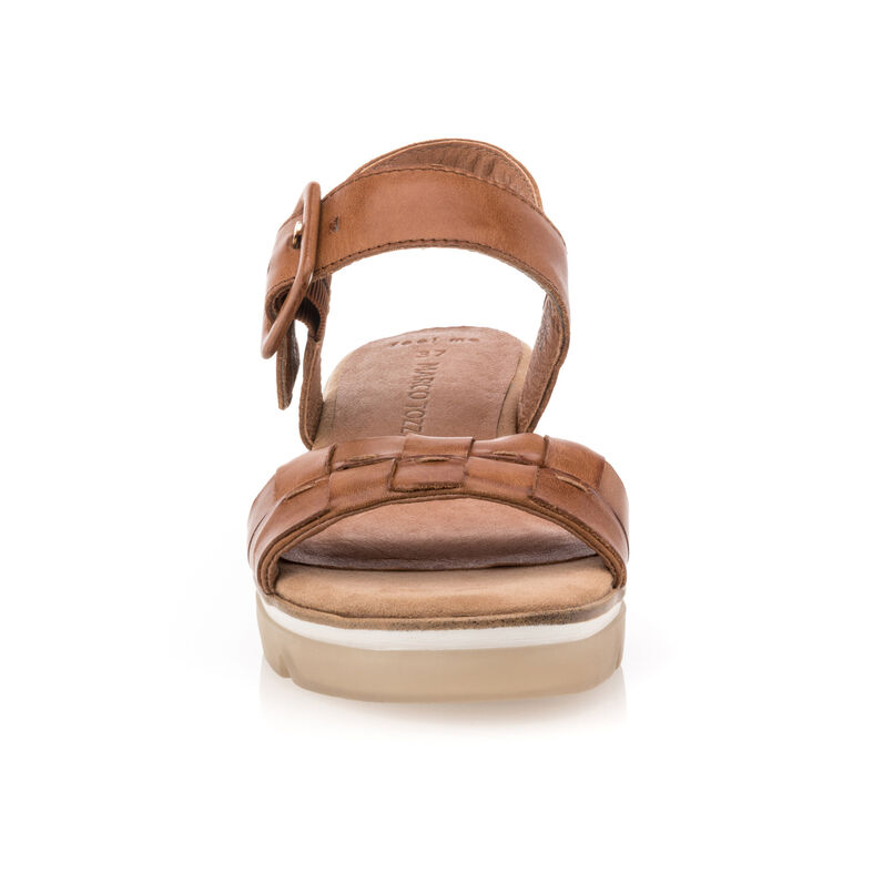 Braune Damensandalen / Zehenfreie Schuhe