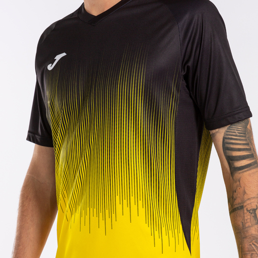  Joma Tiger IV Short Sleeve T-Shirt Yellow Black