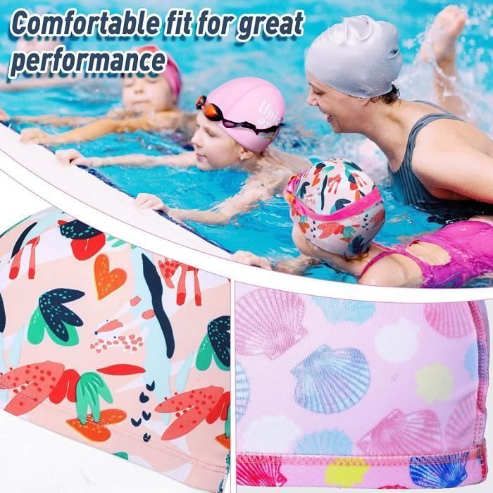 Children's Swimming Cap - 3 Pieces - Elastic - Waterproof - Comfortable Polyester