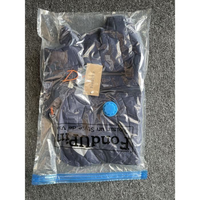 Men's Puffer Jacket, Sleeveless Puffer Jacket with Zip-Up Hood, Warm Down Jacket with Rounded Hem for Autumn and Winter - Blue