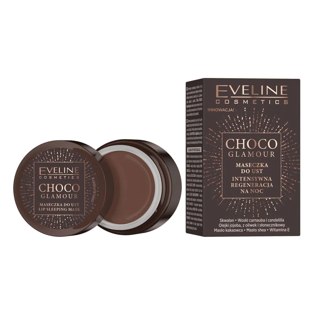 Eveline Choco Glamour Maseczka do ust intensywnie regenerująca na noc
