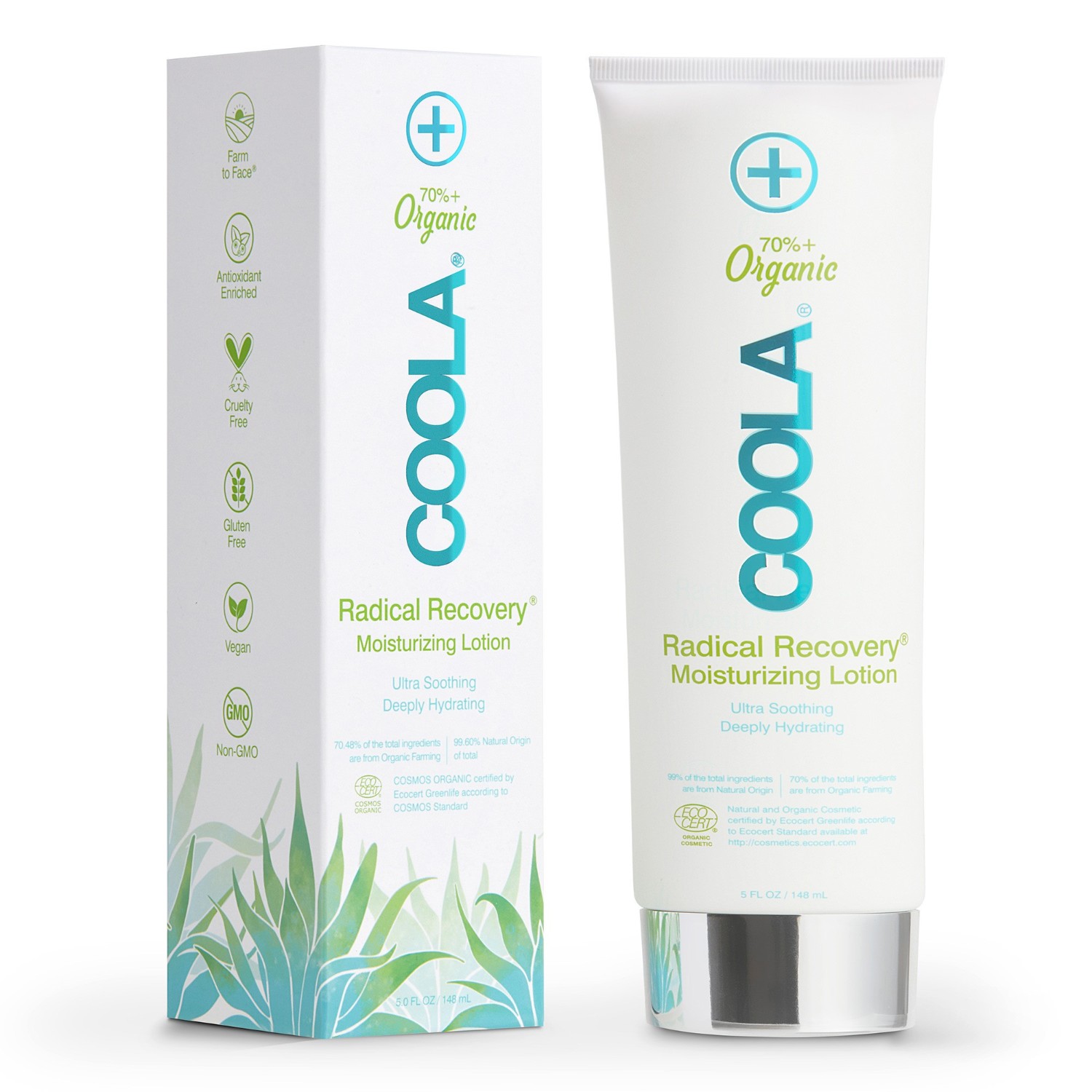 Coola Lait Hydratant Après-Soleil Aloe Vera et Romarin Bio