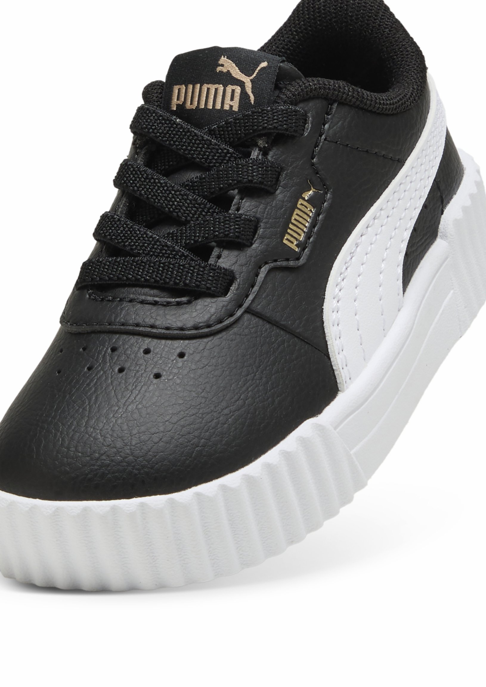 Puma CARINA 3.0 - Sneakers - zwart-wit-goud