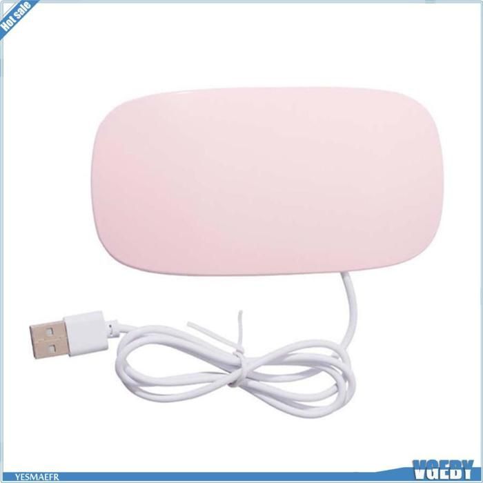 Mini lampada LED per unghie a forma di lampada per unghie, lampada portatile per manicure, rosa chiaro, per professionisti della nail art.