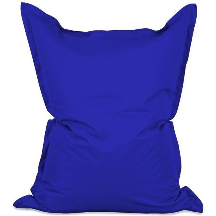 Lumaland pouf intérieur extérieur XXL 380L 140 x 180 cm Bleu roi