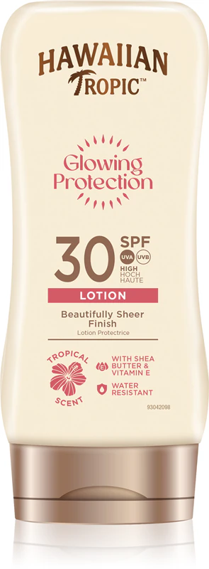 Hawaiian Tropical Glowing Protection Opaľovací krém s krásnym priehľadným povrchom SPF 30