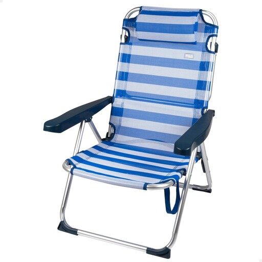 Plážové křeslo a skládací lehátko Stripes s polštářem Aktive