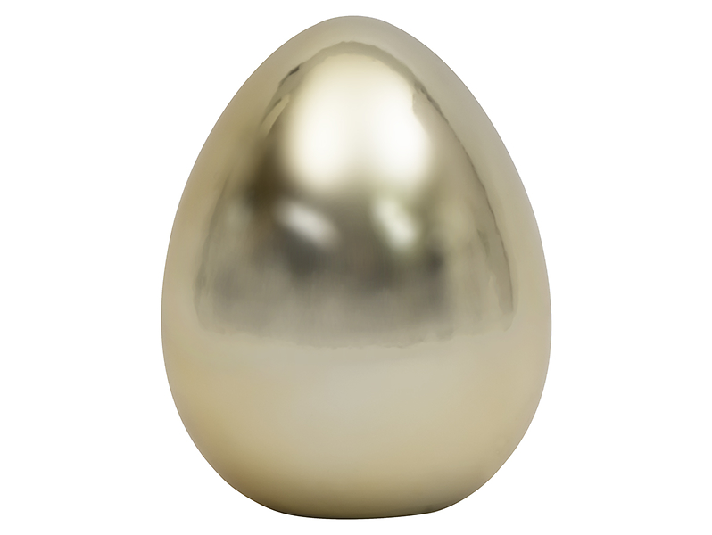 Figurka porcelanowa Jajo 10 cm złota