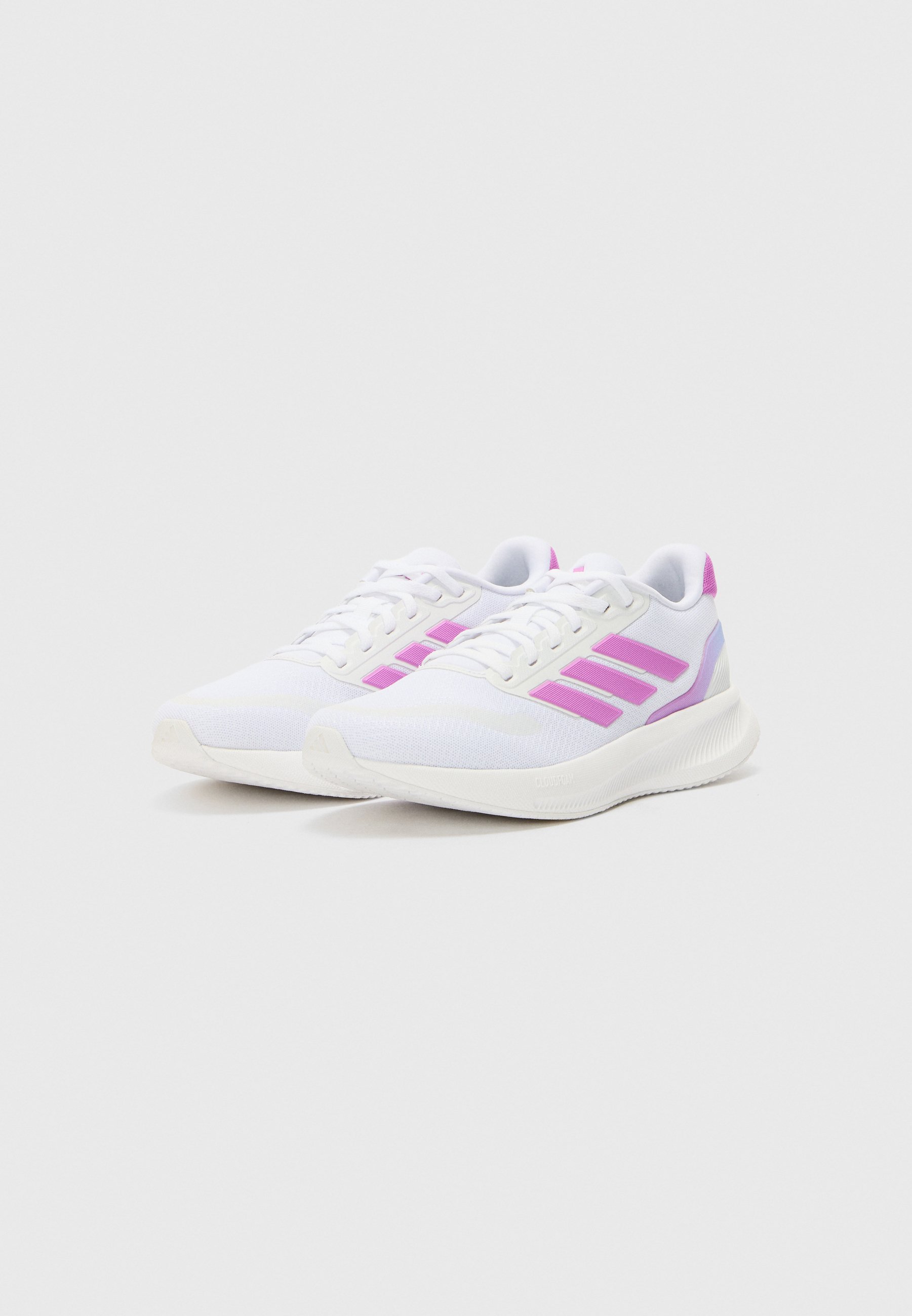 adidas Performance RUNFALCON - Chaussures de running sur route - blanc/violet/bleu clair