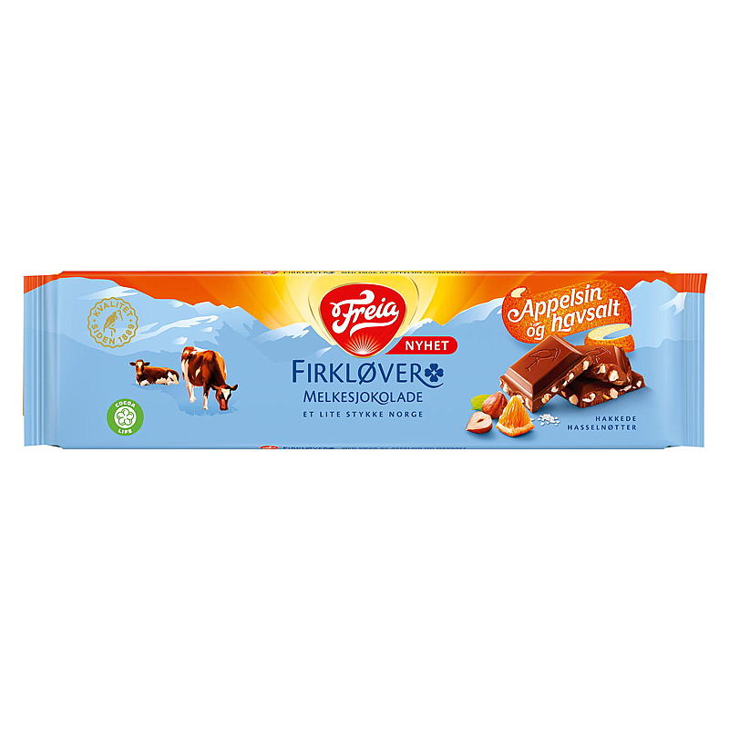 Freia Spruce Clover con naranja y sal marina 200 g