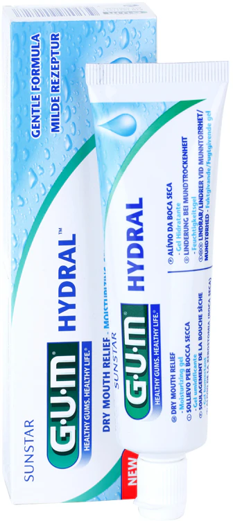 GUM Gel hidratante Hydral para dentes, língua e gengivas