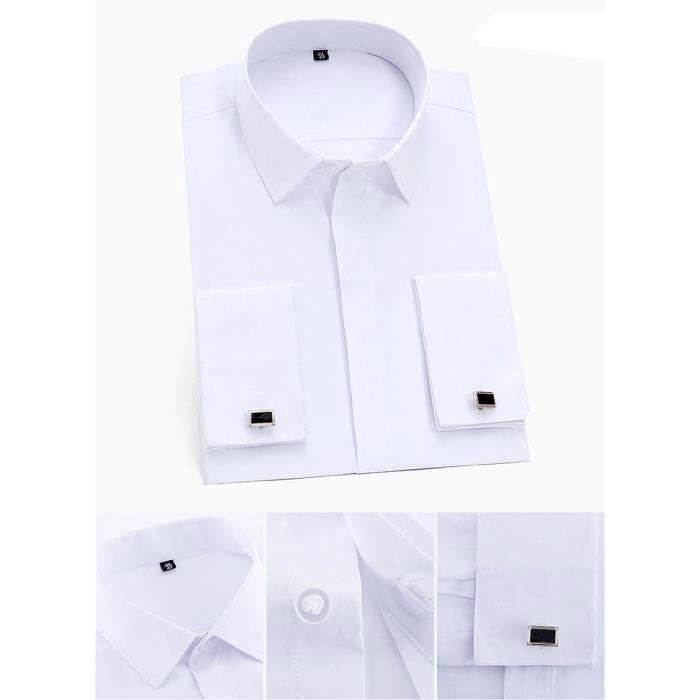 Slim-Fit-Herrenhemd – INSFITY – Bügelfrei – Langärmlig – Weiß