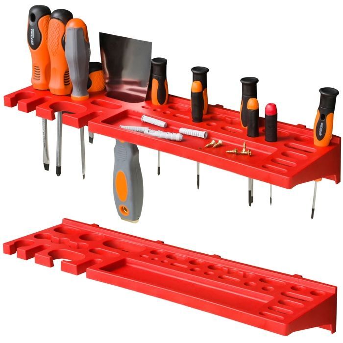 Tablero de herramientas - BOTELLA - 172 x 78 cm - 56 bandejas - Móvil - Fácil montaje en pared