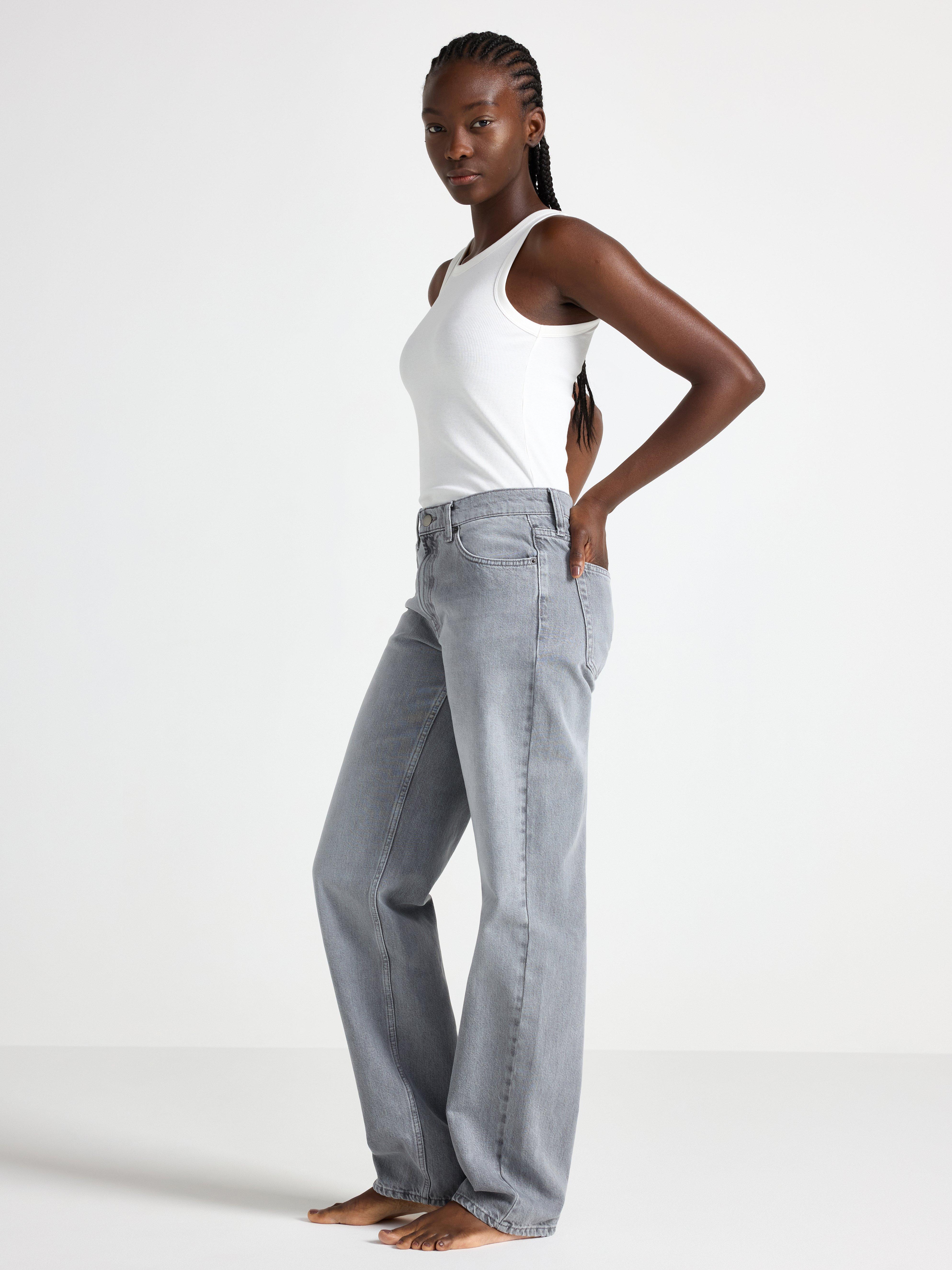 STRAIGHT Sia extra långa jeans Grey