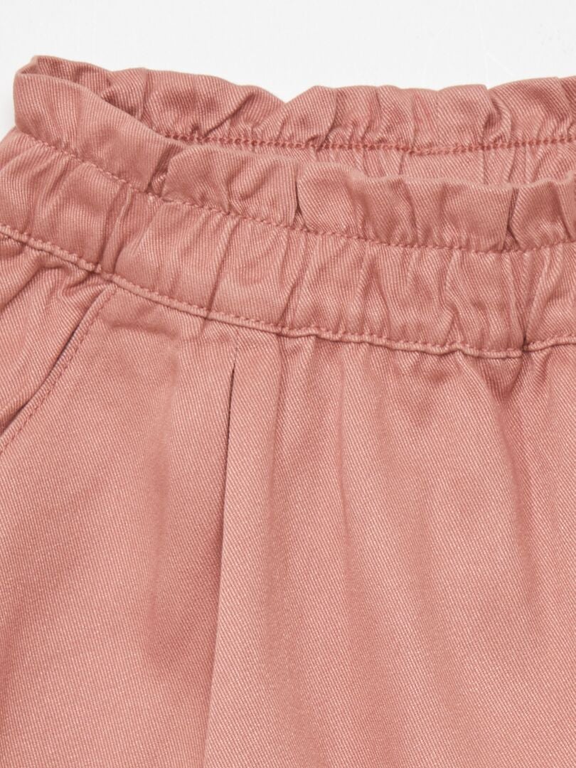 Saia de saco de papel com bolsos - ROSA